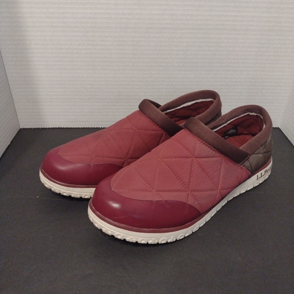 LL Bean Mens Shoes PrimaLoft Ultralight Waterproof Slip On Red Size 9 M - Picture 2 of 8